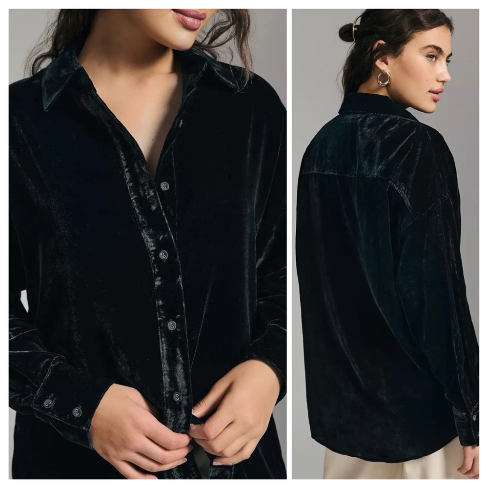 Anthropologie Favorite Daughter The Velvet Ex-Boyfriend Shirt M runs large NWT